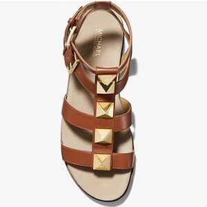 Michael Kors Rockstud Wren Leather Gladiator Sandal